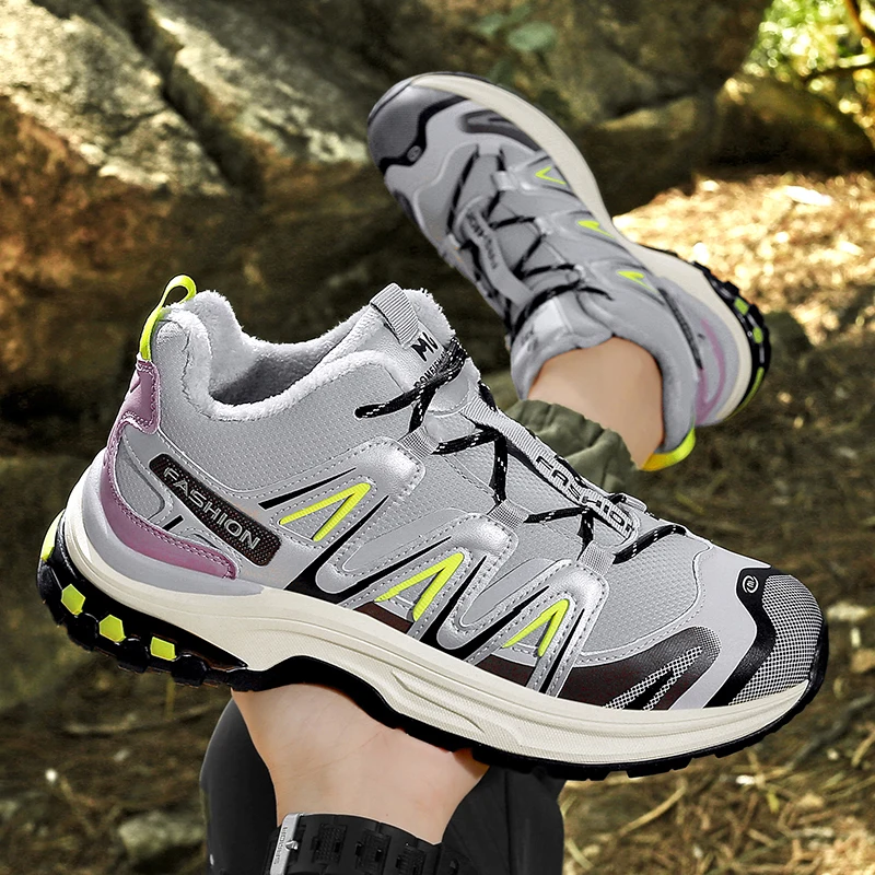 

Men's Fitness Walking Racing Sneakers Rotary Buckle Thick Sole Shock Absorbing Training Outdoor Shoes