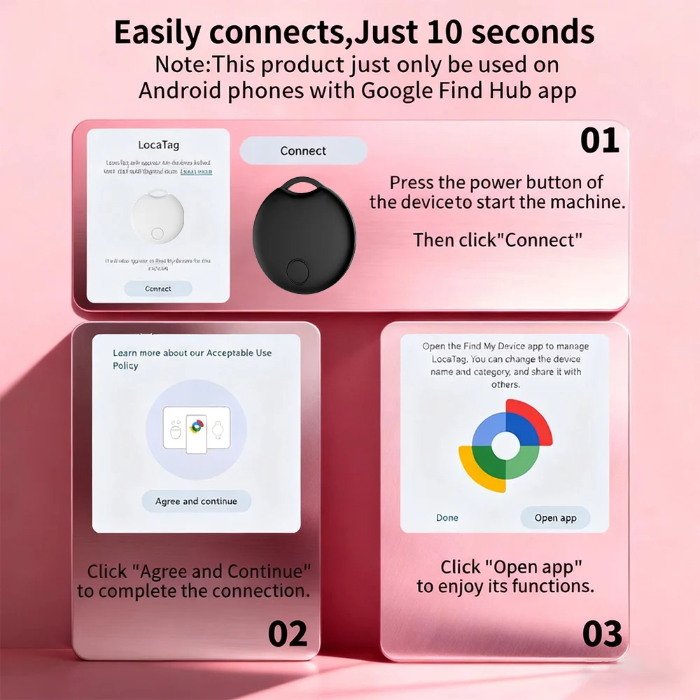 جهاز تعقب لمسافات طويلة ما وراء جهاز تحديد المواقع بتقنية البلوتوث لنظام Android Google Find Hub App العلامة الذكية لهاتف Samsung Xiaomi GMS