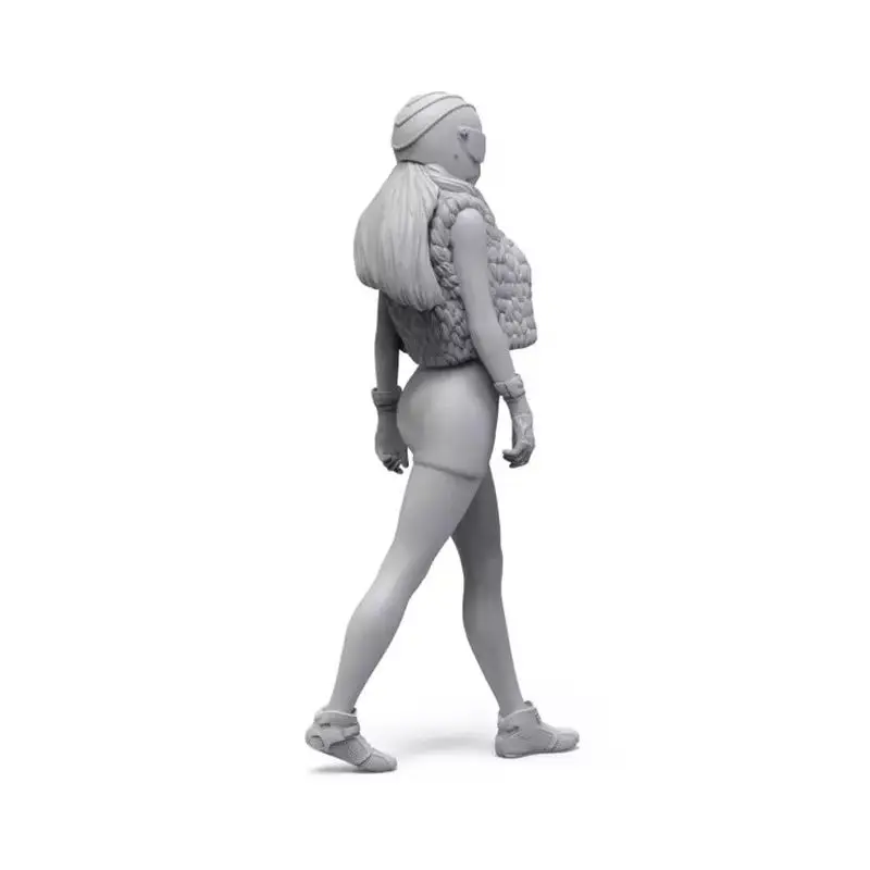 Figurine de reine de course Sexy en résine, Micro Miniature Gk, modèle blanc imprimé en 3d, jouet, Kit non assemblé et non peint, 1/24 1/35