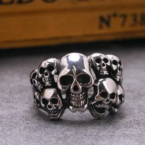 Homem Ghost Head Ring, Caveira Europeia e Americana, Dominante, Novo 12 principais vendas sexo dominação - №11