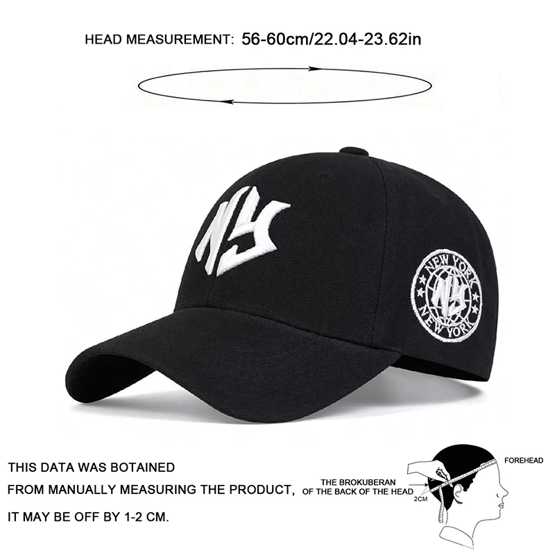 Unisex NG Letter Embroidery Baseball Caps Spring Autumn Outdoor Adjustable Casual Hats Sunscreen Hat