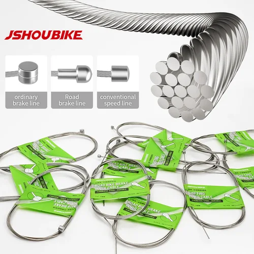 Imagen 2 del producto JSHOUBIKE 1-20 piezas cable de cambio/freno interior de bicicleta 2,1 m/2,3 m/5m acero inoxidable atrevido/unforado para SHIMANO SRAM bicicleta de carretera/montaña