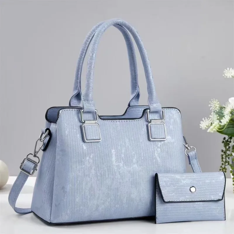 ファッショナブルなヴィンテージトートクロスボディバッグ女性用ミニマリストレザーおむつバッグ大容量エレガントショルダーメッセンジャーバッグ