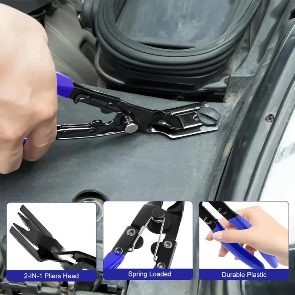 Car Door Panel Clip Removal Tool Kit Auto Trim Dash Audio Stereo Radio Pry Bar Fastener Extractor Repair Tool Set
