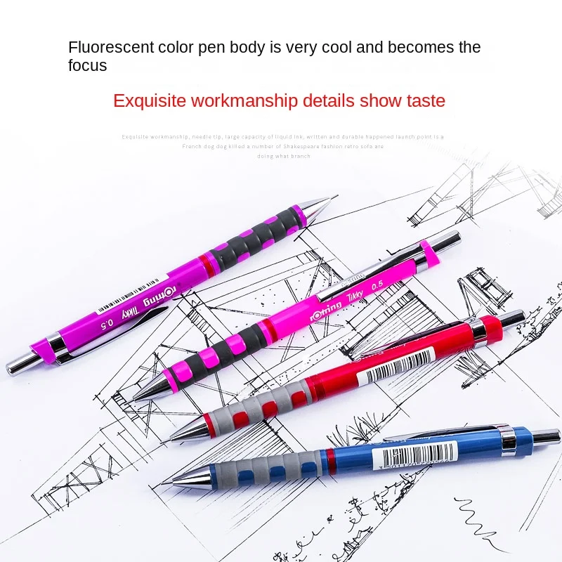 Imagem -04 - Lápis Mecânicos Automáticos para Estudantes Rotring Tikky Escrita Desenho Design Atividade Imprensa Alemão 0.5 mm 0.7 mm