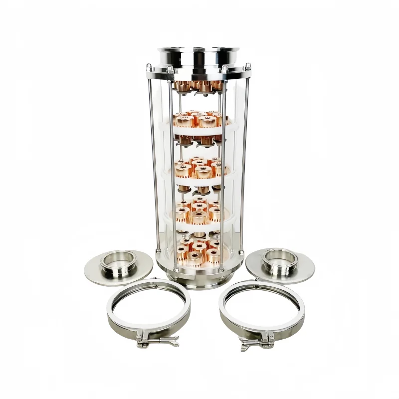 

НОВАЯ 6-дюймовая колонна для дистилляционной линзы диаметром 167 мм с 5 наборами медных пластин для домашнего пивоварения, рефлюкс со среднего стекла, самогона все еще