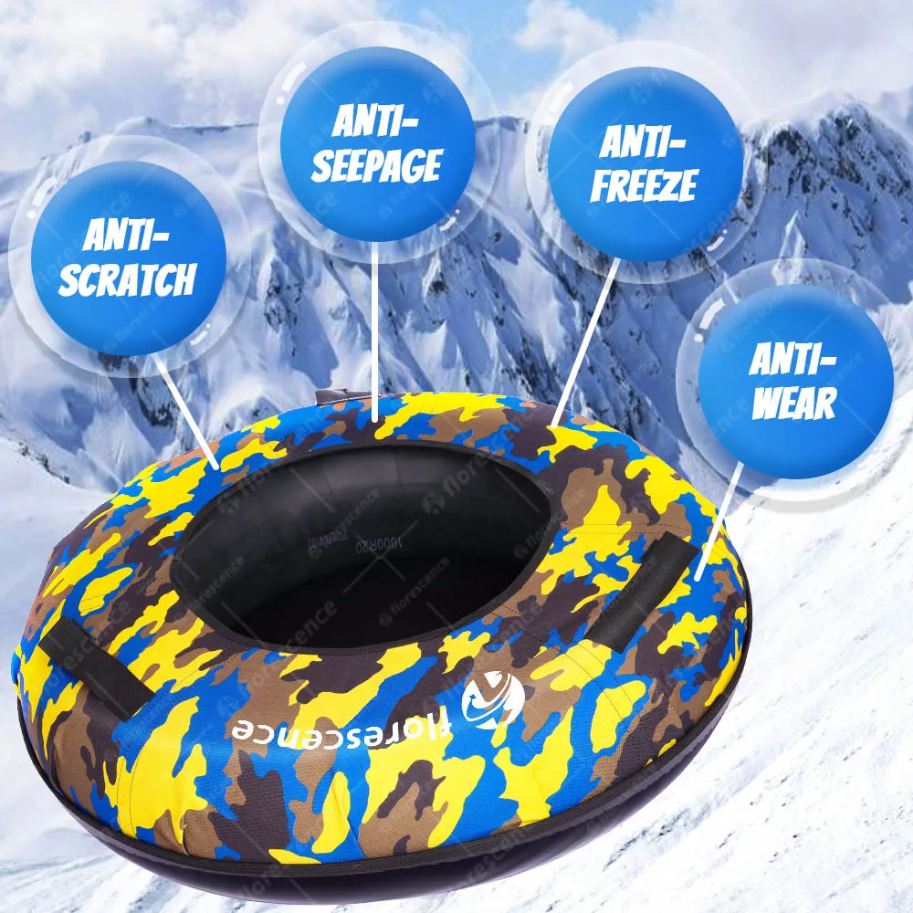 

100CM Heavy Duty Sled for Children Hard Bottom Winter Inflatable Ski Circle Wholesale Inflatable Racer Snow Tube