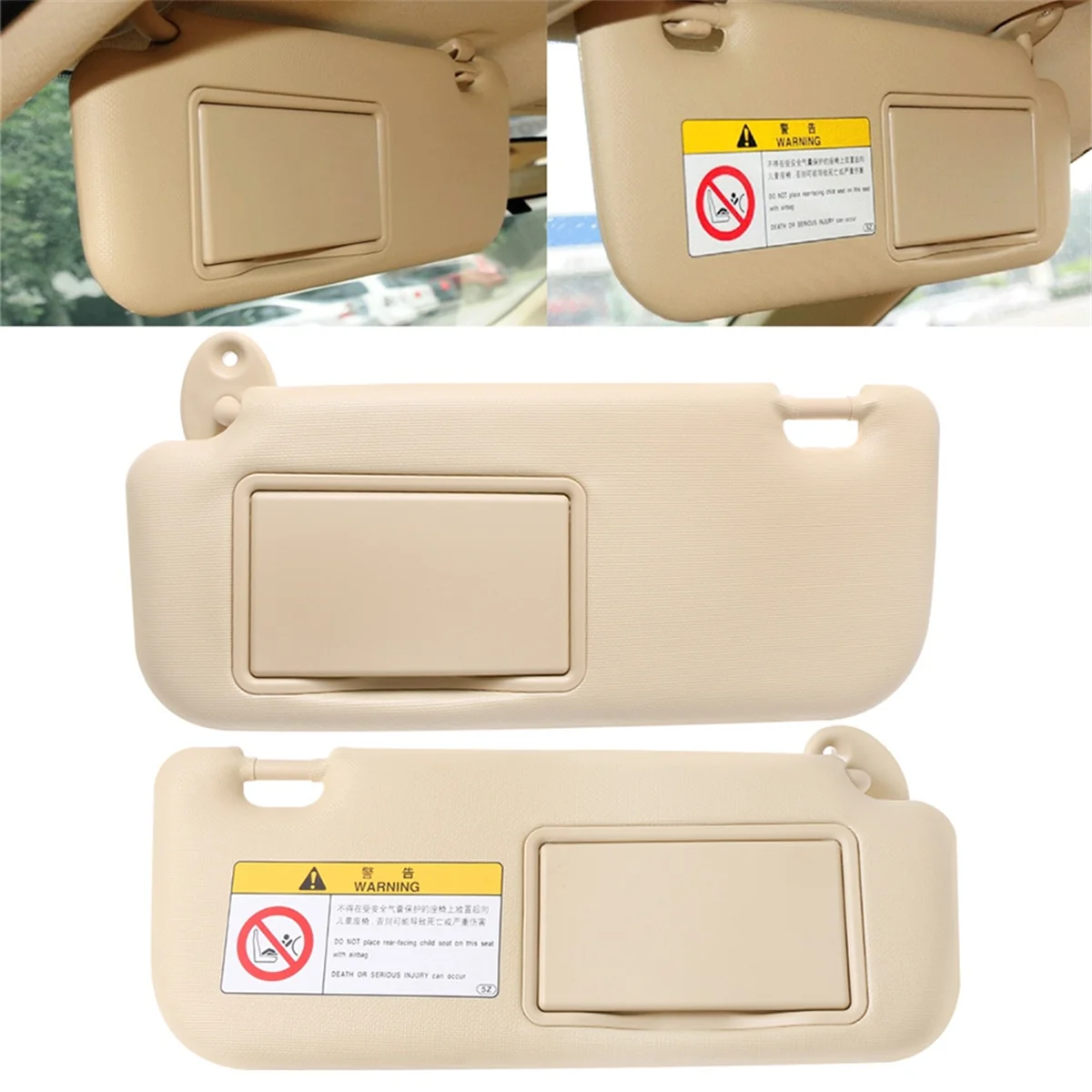 Beige Car Side Sun Visor Windshield Sun Shade for Toyota Corolla Hybrid 2019-2021