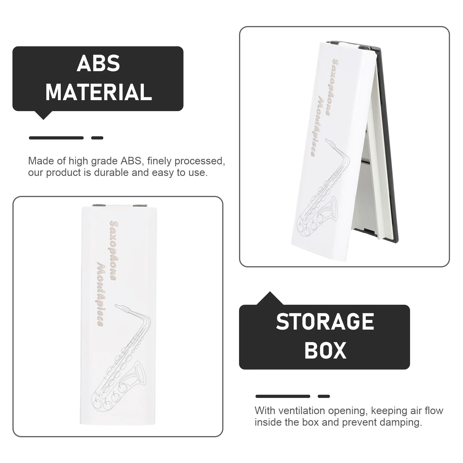 

Reed Box Woodwind Instrument Accessories Container Oboe Storage Holder Music White Organizer
