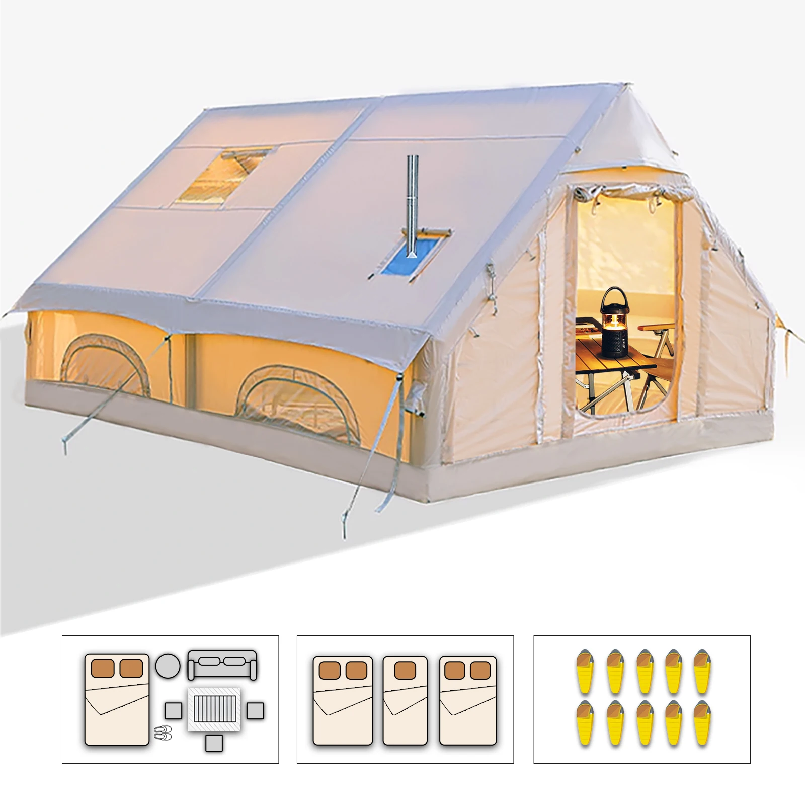 

Customization Inflatable Tents For Camping,Large Inflatable Camping Tent With Hand Pump