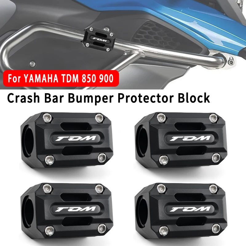 Motorcycle Bumper Engine Guard 25MM Protection Block Crash bar Decorative For YAMAHA TDM 850 900 TDM850 TDM900 1991-2013 2014