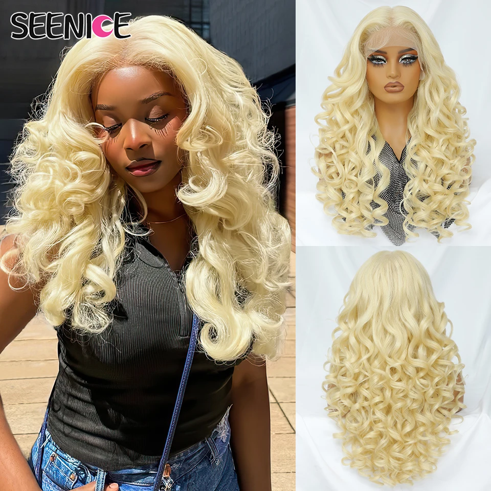 Ombre สีดํา 13X6 สังเคราะห์ Latisha Lace ด้านหน้าวิกผม Pre Plucked วิกผมลูกไม้ด้านหน้าด้านหน้าสําหรับผู้หญิง Curly ไฮไลท์ babyhair