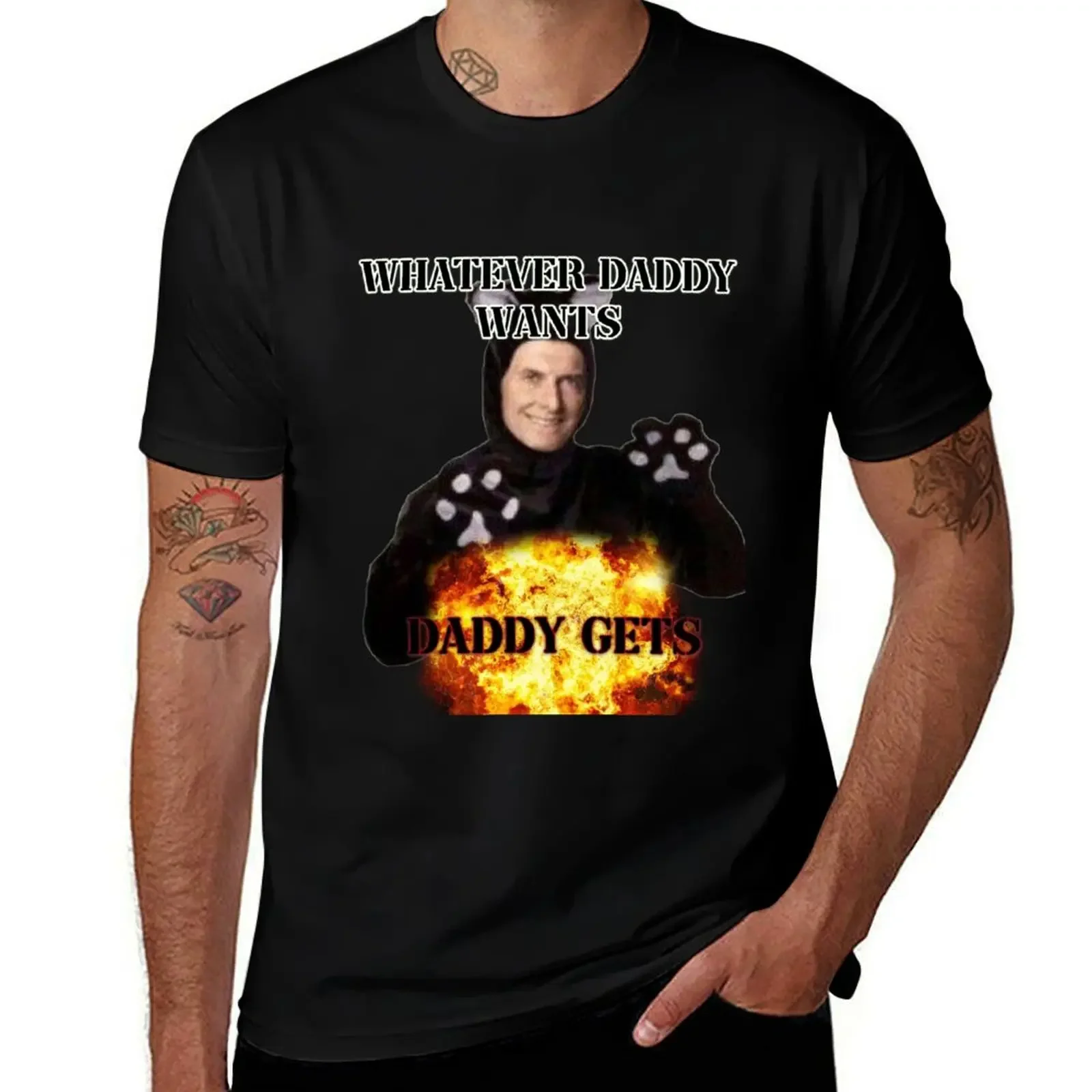 

whatever daddy wants daddy gets cat ver T-Shirt blue lock affliction shirts new gifts and t-shirts mens cotton t shirts