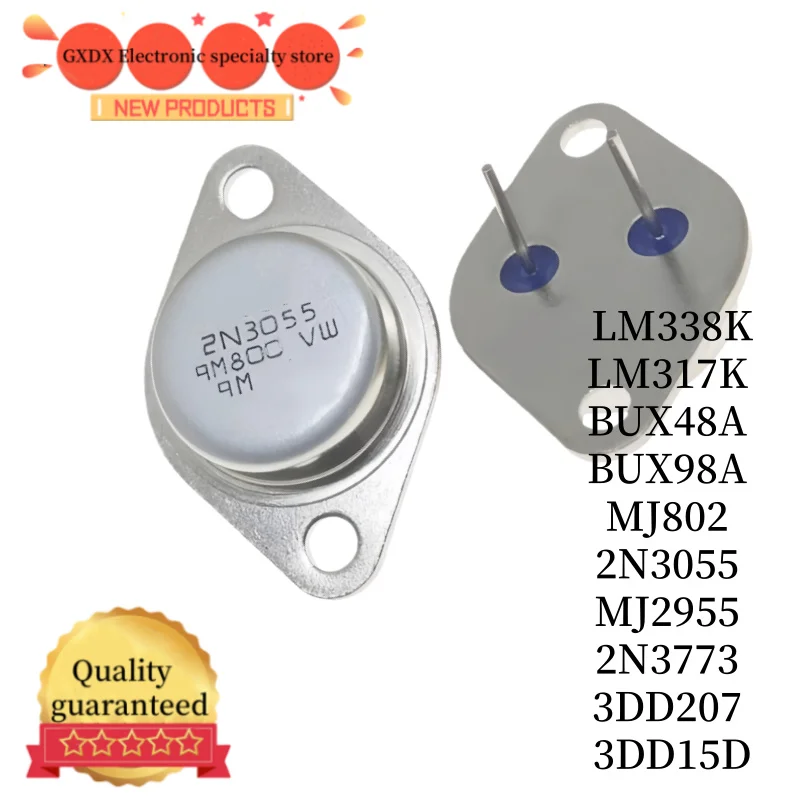5-10-30PCS 100% NEW Original  LM338K LM317K BUX48A BUX98A MJ802 2N3055 MJ2955 2N3773 3DD207 3DD15D TO-3 Power Transistors