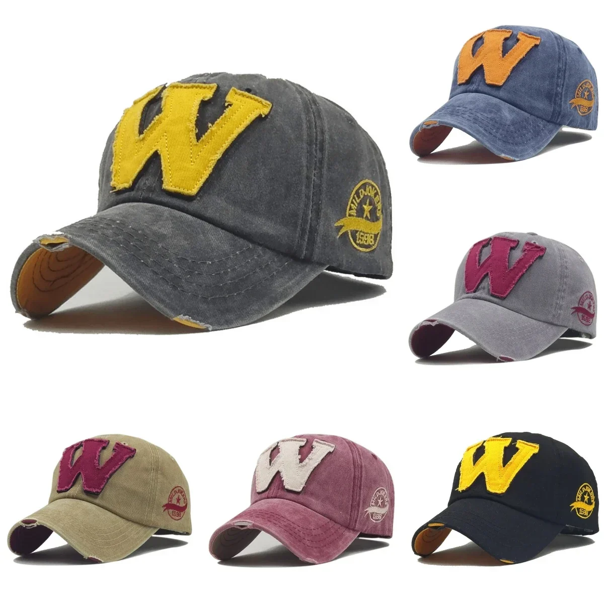 

Letter Baseball Cap Fashion Adjustable Cotton Snapback Dad Hat Unisex Outdoor Sun Visor Hip Hop Cap for Men Women