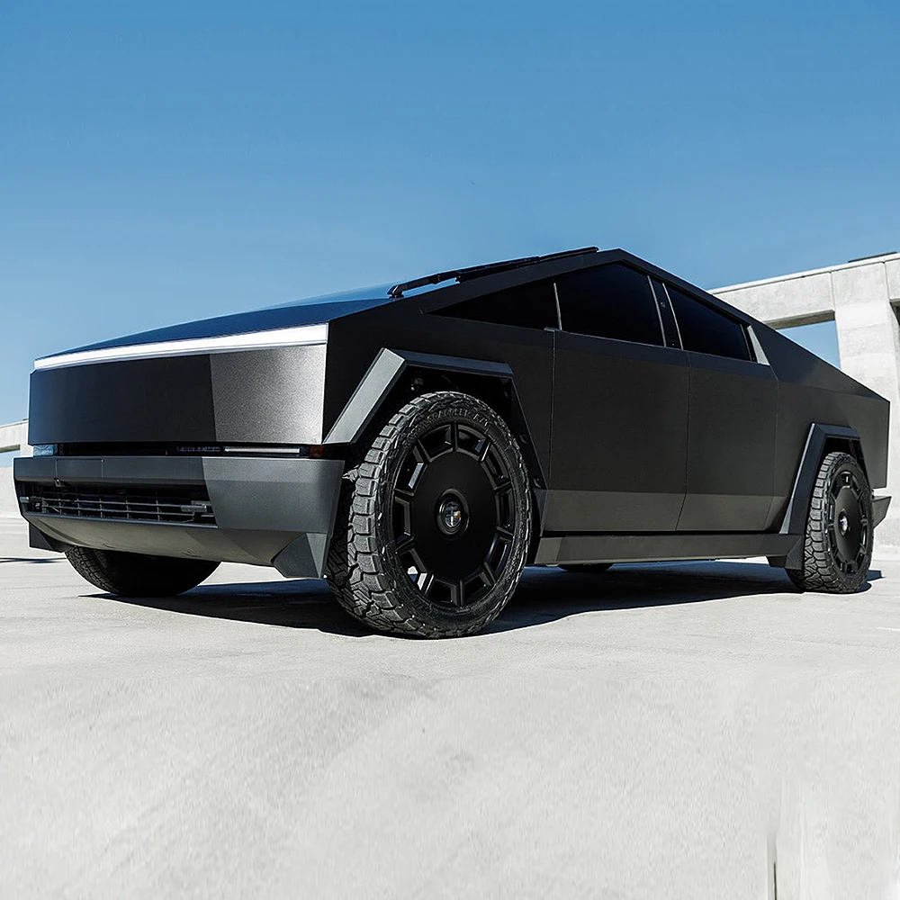 Matte Black 8.5Mil Paint Protection Film For Tesla Cybertruck 2024-2026 Precut PPF Color Changing Film Anti-scratch Resistant Self-adhesive Car Accessories DIY Color Cover