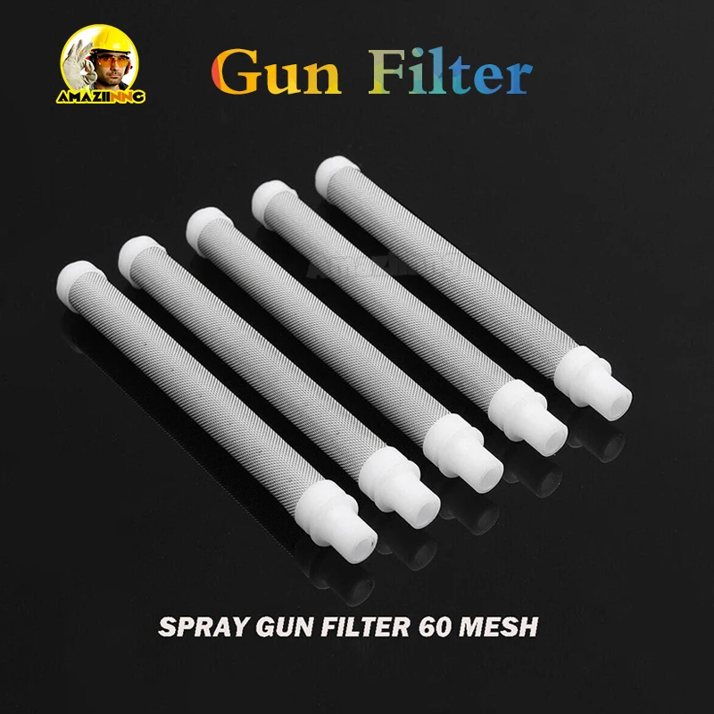 Airless Spray Gun Filter 60 Mesh Repair Tools (5pcs 10 Pieces) Accessories Gun Filter For Various Models Airless Spray Machine