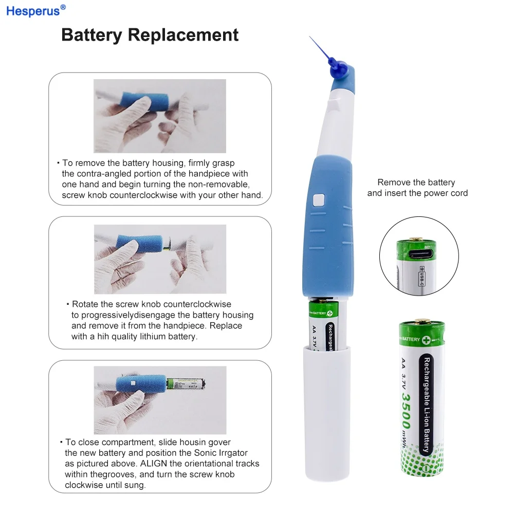 

Wireless Dental LED Endo Activator Dentist Endo Ultrasonic Irrigator Root Canal Vibration Cleaning Dentistry Tool with 60Pcs Tip