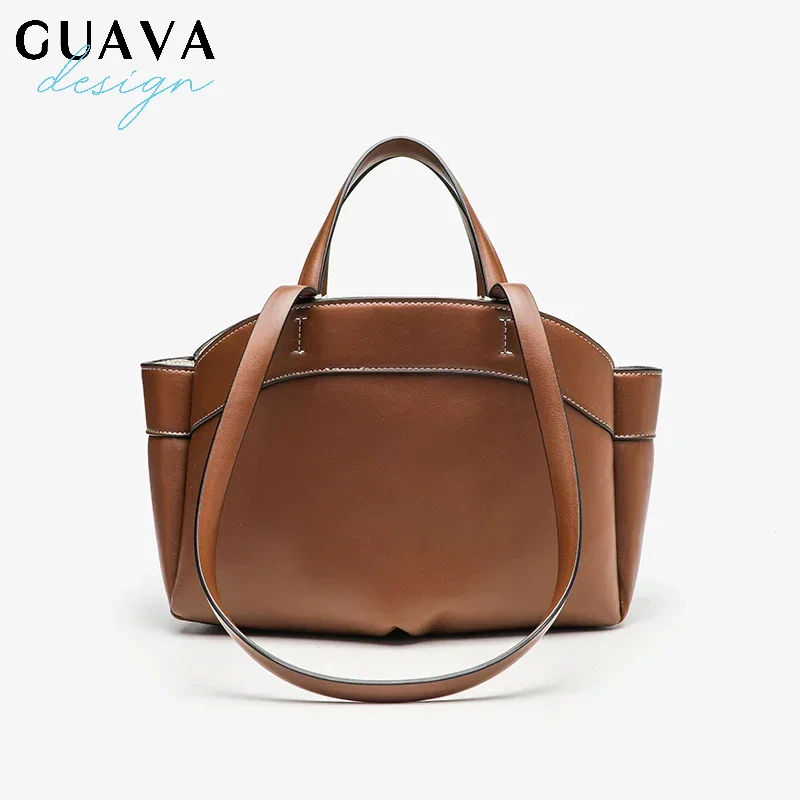 

Fashion Large Capacity Brown Handbag, Commuter Soft Super Fiber Synthetic Leather Shoulder Crossbody Bag
