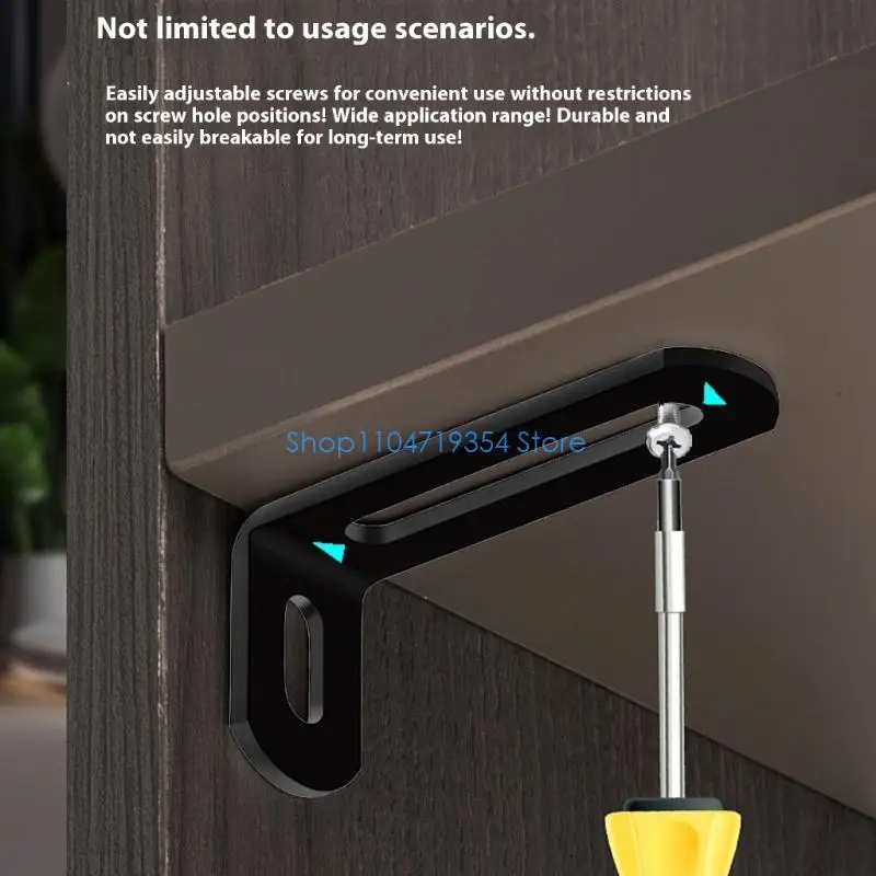 0XLD 90 Degree Right Angles Brackets for Stable Shelf Cabinet Wall Installation