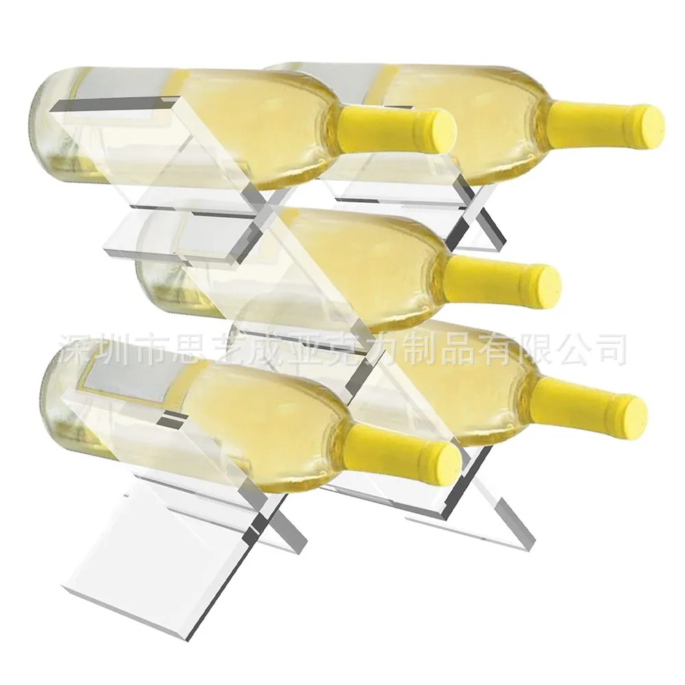 Counter Top Independent 5 Bottle Wine Rack, Family Kitchen Storage Bottle Holder, Bar Bar Counter Foreign Wine Rack