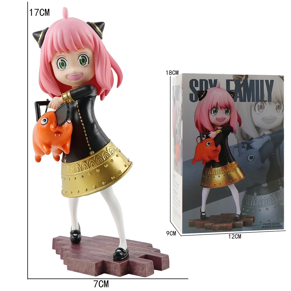 

17cm Anime chainsaw Anya Forger Standing posture Action Figure PVC Model Toys doll Desktop ornament Collection Gifts boxed
