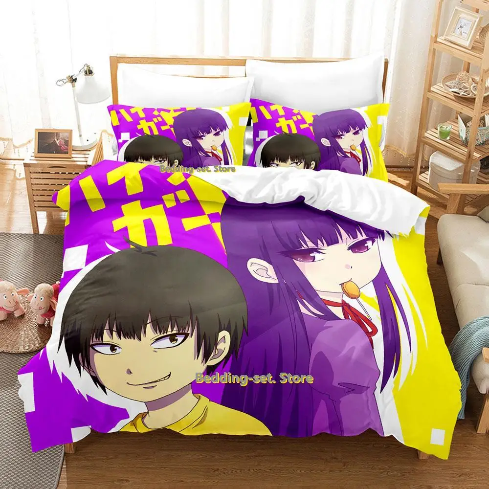 

New Hi Score Girl Bedding Set Single Twin Full Queen King Size Bed Set Adult Kid Bedroom Duvetcover Sets Anime parure de lit Bed