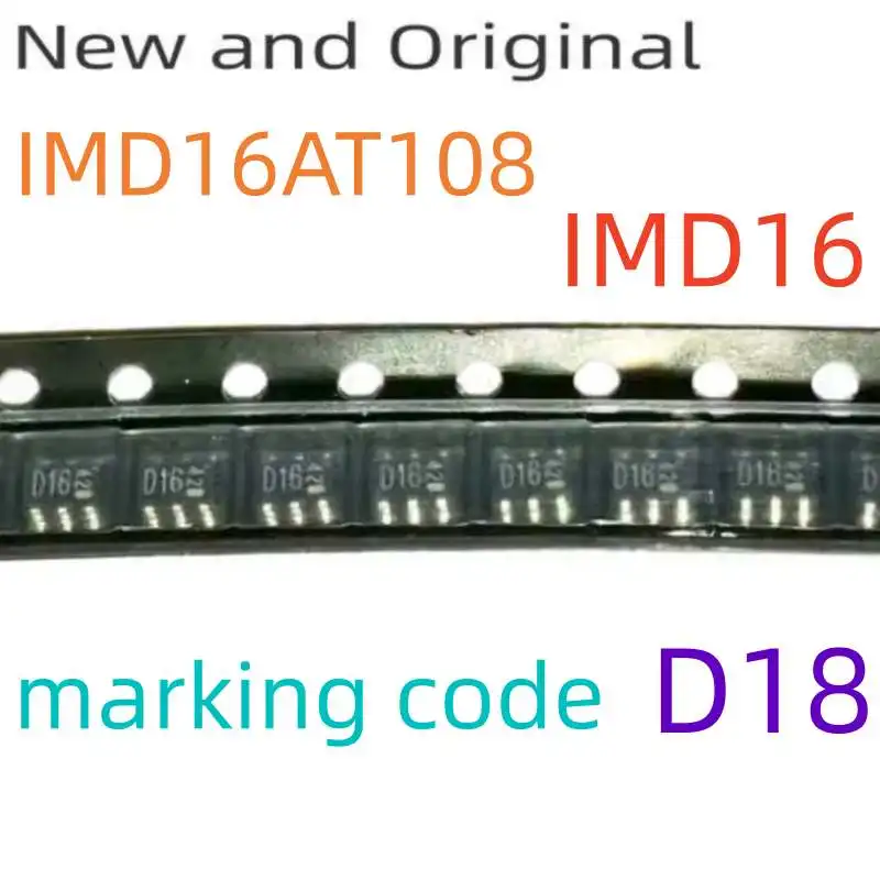 

Imd16At108 Smt6 50V 100Ma Bipolar Digital Transistor Marking Code D16