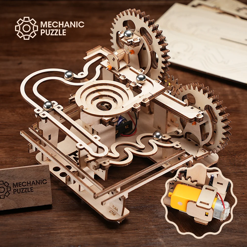 Rompecabezas 3d de madera para niños y adultos, Kit de bloques de construcción, juguetes educativos Montessori, los mejores juegos de mesa de canicas