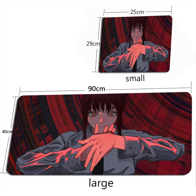 1Pc Elegant Anime Lady Gaming Mouse Pad, Large Non-Slip Desk Mat with Stylish Suit Print for Gamers & Home Office