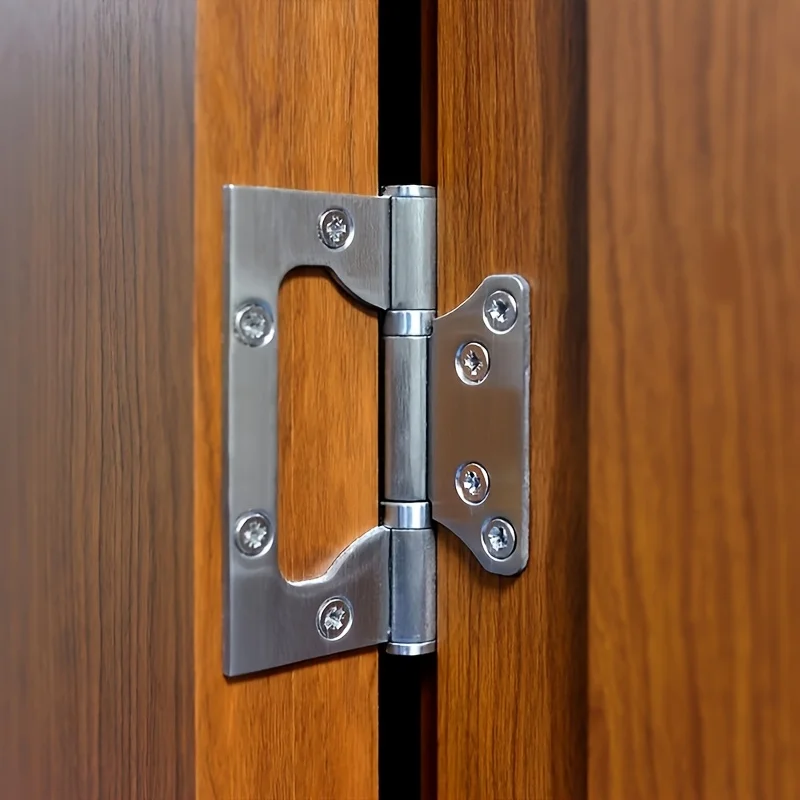 2/4pcs stainless steel door hinges heavy-duty silent thickened door no slotting waterproof rust-proof silent closing hinges