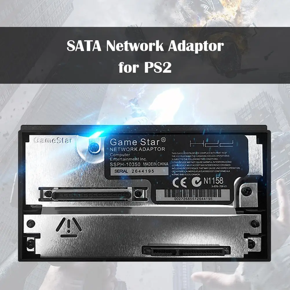 SATA Interface Network Card Adapter w/Free McBoot 64MBV1.966 FMCB Memory Card for PS2 Console SATA Interface HDD for Playstation