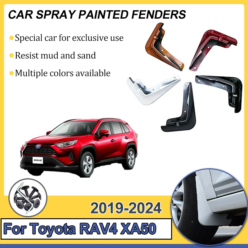 

For Toyota RAV4 XA50 2019~2023 Car Mudguards MudFlap Splash Guard Front Rear Fenders Mud Flaps Protection Auto Tools Accessories