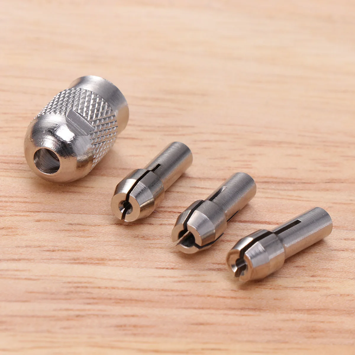 

4Pcs Electric Mill Collet Chuck Adapter Set Heat Treated Steel for Drill Bits 1Mm 1.5mm 2.35mm Collet Chucking System Collets