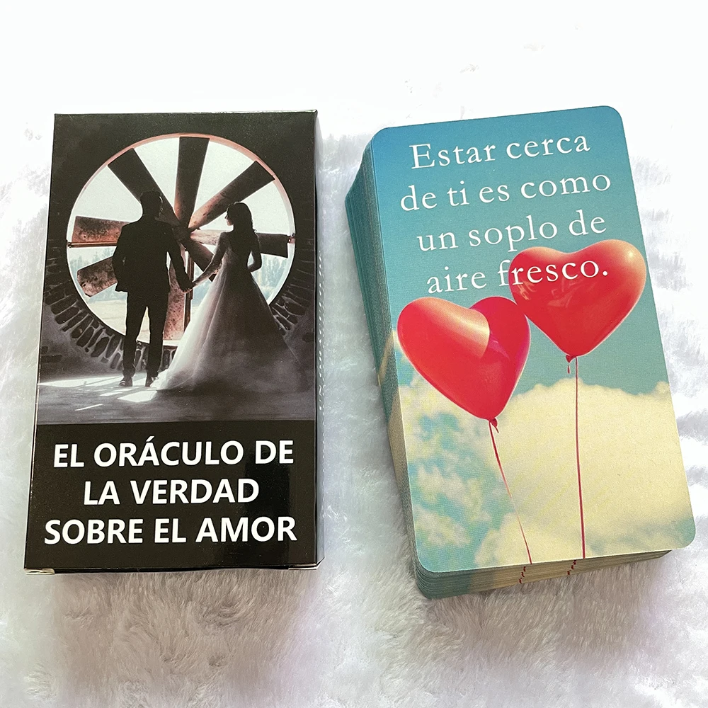 Spanish Oracle Love Truth Affirmation Cards 12x7cm Tarot Decks Divination Taro Fortune Telling Toys 52-cards