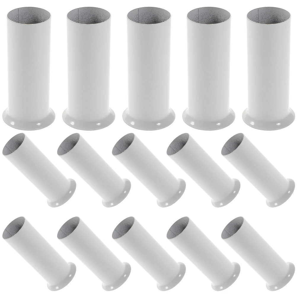 

15 Pcs Chandelier Flange Sleeves Replace Candelabra Base Covers Tubes White Metal Hanging Lamp Accessories Lighting Parts