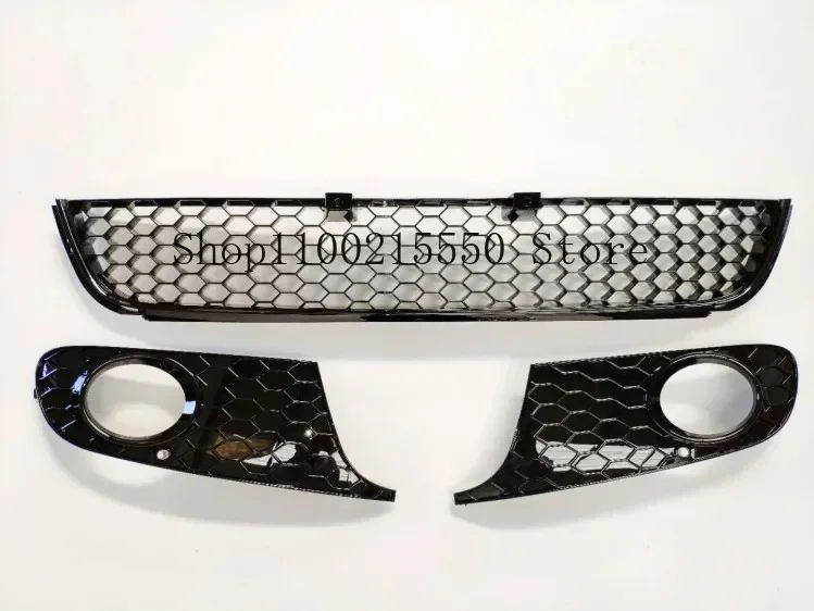 ABS Honeycomb Meshed Racing Grill Front Bumper Upper Lower Grille Side Fog Light Cover For Volkswagen Golf 6 MK6 Not GTI