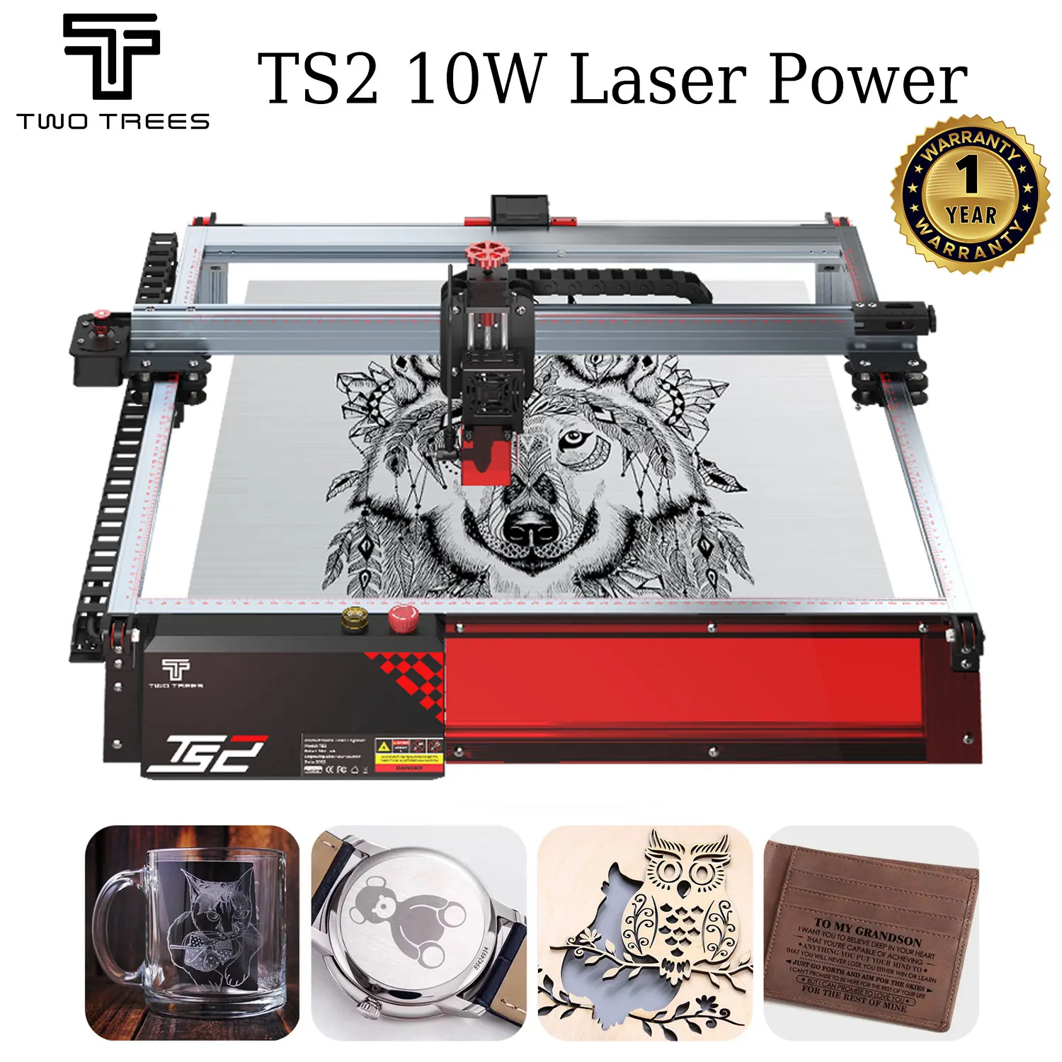 TwoTrees TS2 Powerful Laser 80W Laser Engraver with WiFi Offline Control CNC Metal Laser Engraving Machine with Limit Switch