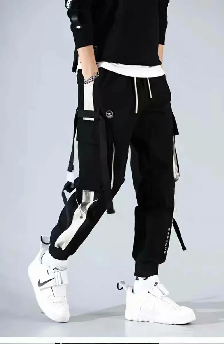 

n-style functional parachute army cargo pants spring-summer tide brand summer loose niche sports straight casual pants