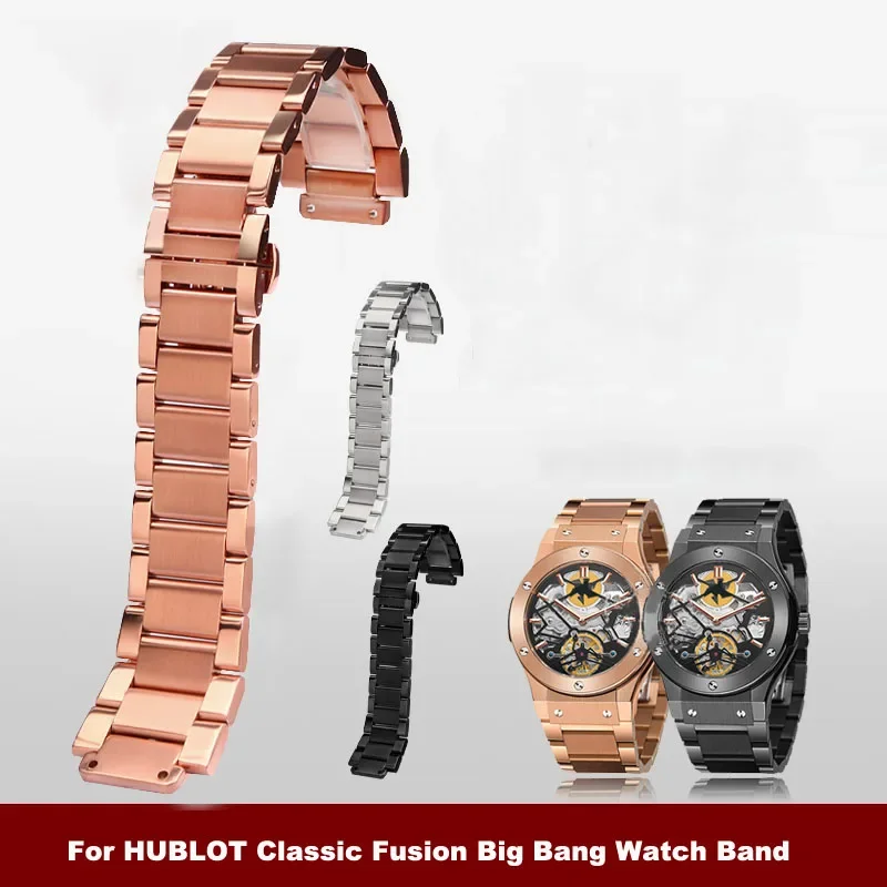 

27*19MM Stainless Steel Strap For HUBLOT Classic Fusion Big Bang Watch Band Bracelet Accessories Waterproof Watchband