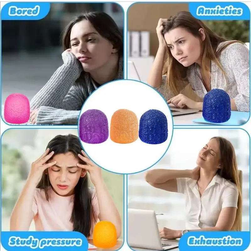 Hot Schylling Nee Doh Gumdrop Soft Sensory Fidget Ball Stress Relief Squeeze Toy Blind Box Assorted Color For Kids Adults - view 6
