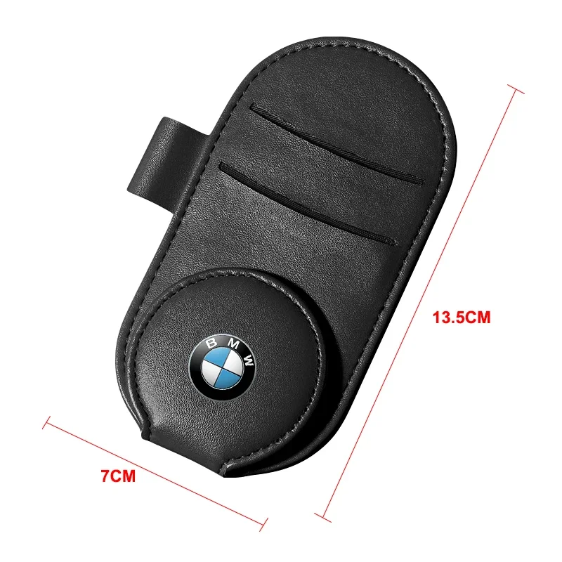 New Car Styling Leather Car Sun Visor Glasses Case Holder Accessories For BMW Performance M Power E34 E36 E60 E90 E91 E92 E93 M5