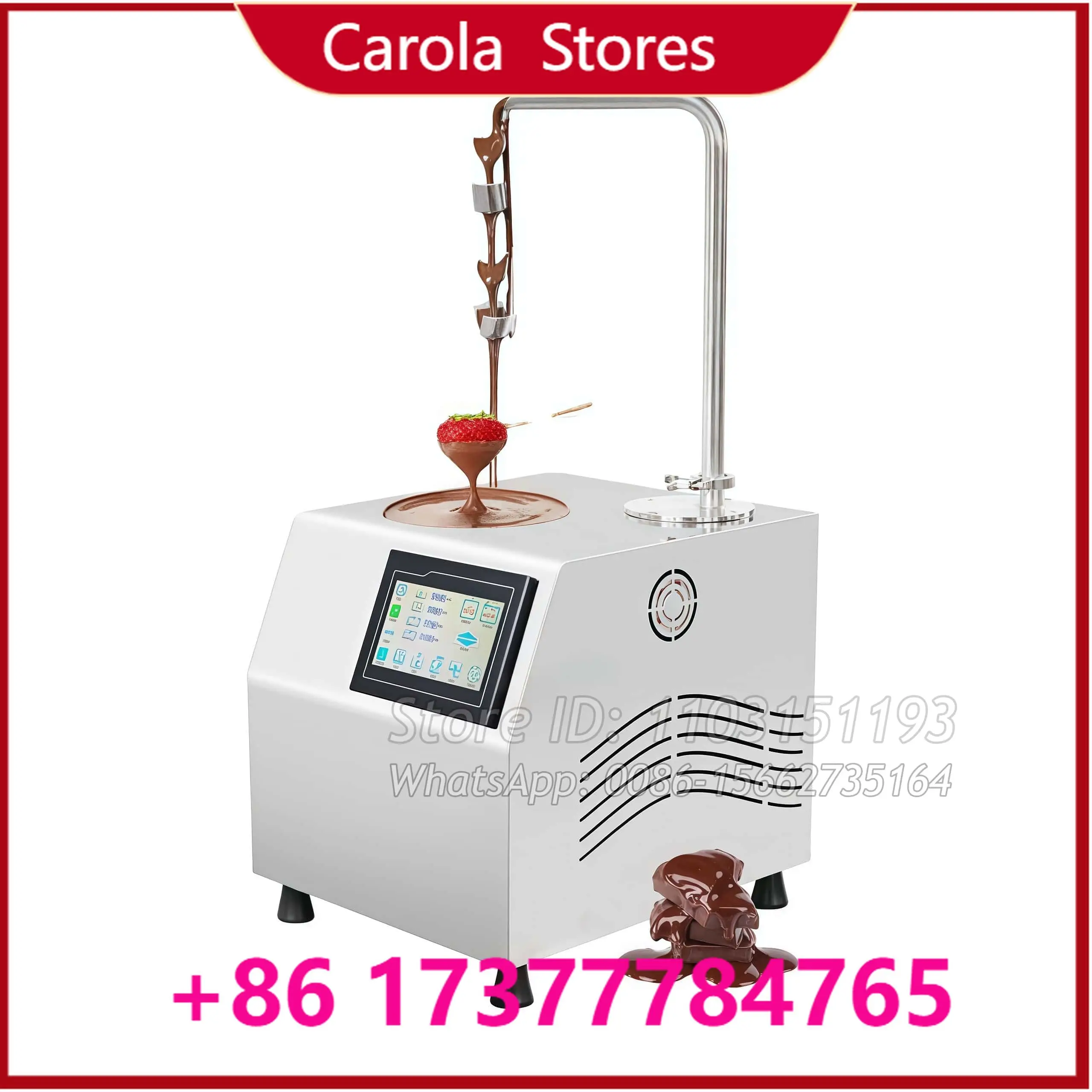 Intelligent Control 7 L Chocolate Chocolate Melanger Machine 5.5 L Waterfall Dispenser Hot Chocolate Tempering Machine 1 KW