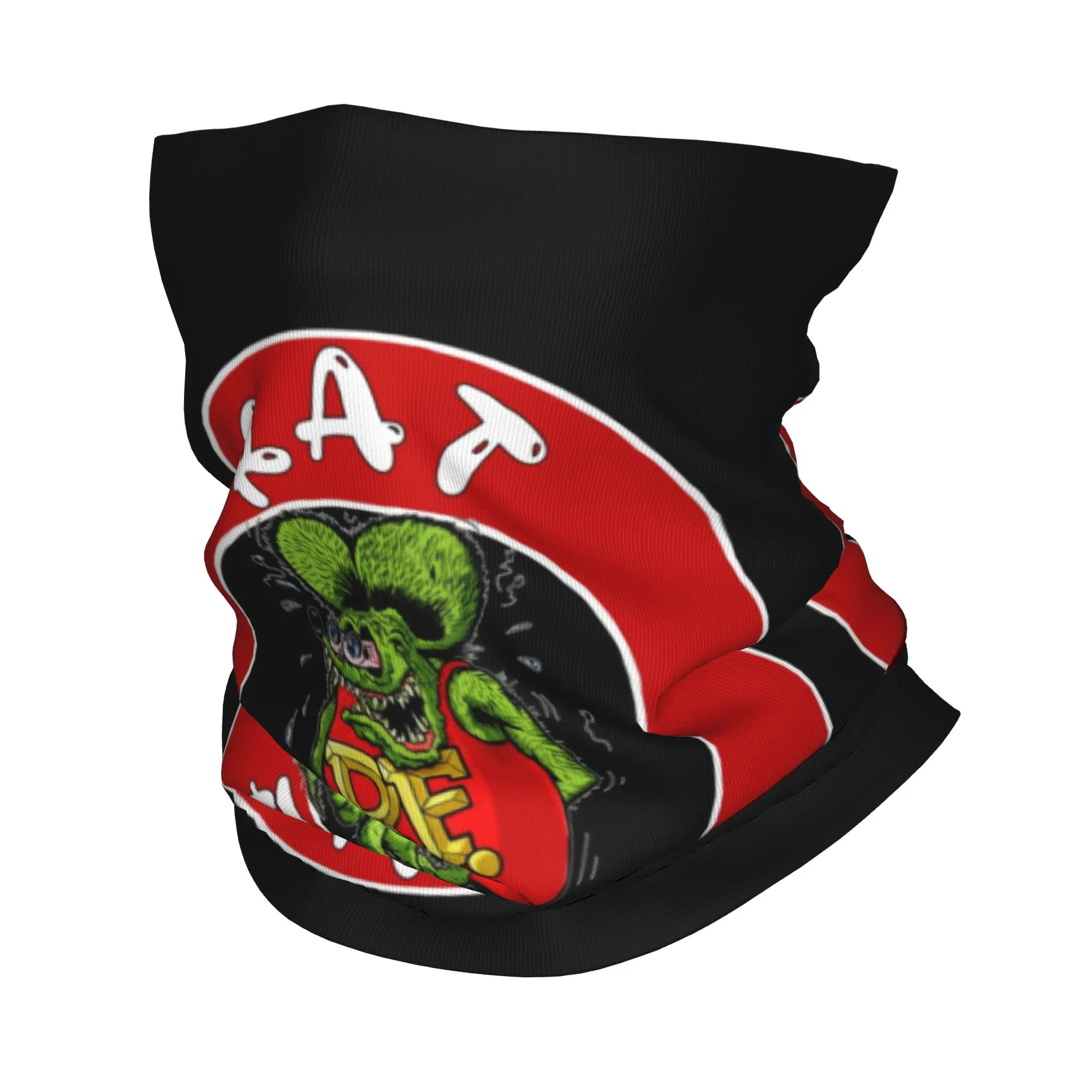 

Custom Anime Cartoon Rat Fink Bandana Neck Gaiter Windproof Face Scarf Cover Men Women Headband Tube Balaclava
