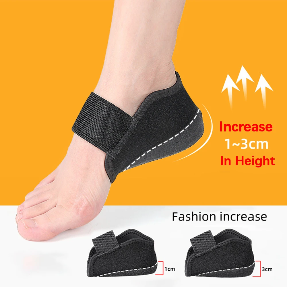 1-3cm Invisible Height Increase Insoles Heightening Half Insole Silicone Non-slip Foot Cushion Orthopedic Arch Support Heel Pad