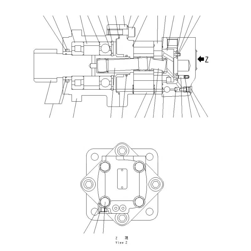 

20N-60-46500 PC10-6 Excavator Swing Machinery PC10-7 Swing Motor for Ko matsu