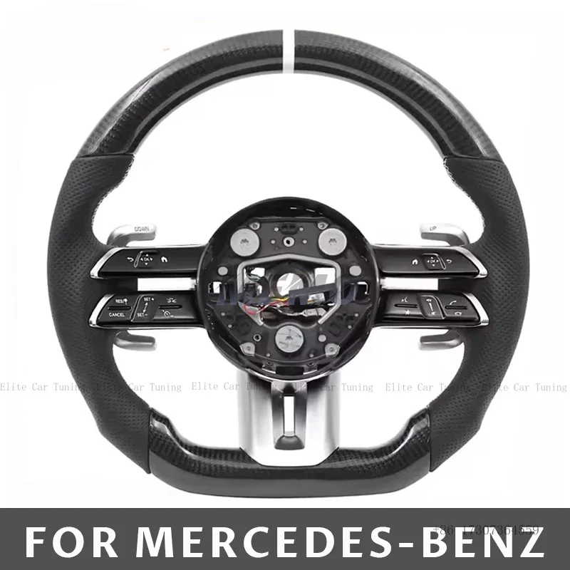

Carbon fiber Steering Wheel for Mercedes Benz AMG CLA SLC CLS GLE W204 W205 W206 W212 W213 W221 W222 W223 W177 Car Accessories