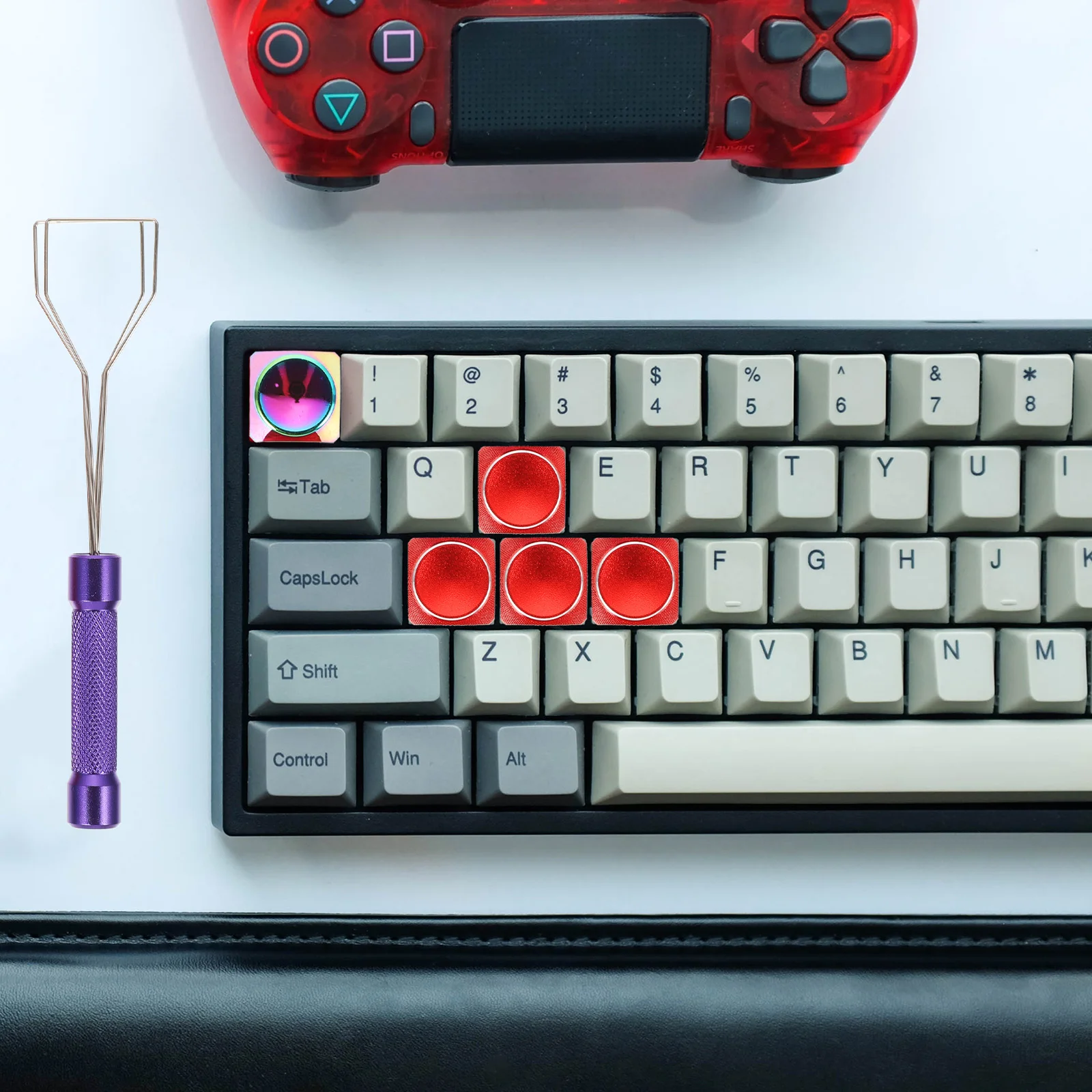 

Colorful Gradient Metal Keycaps Replacement Universal Durable Gaming Set for Mechanical Keyboard Aluminum Accessories