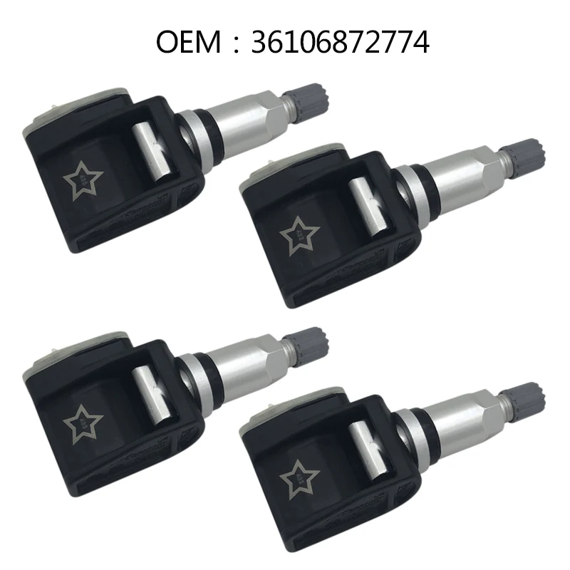 4PC 타이어 압력 모니터 센서 TPMS 433Mhz BMW G30 G31 G38 F90 G32 G11 G12 G01 G02 G05 36106872774 적합