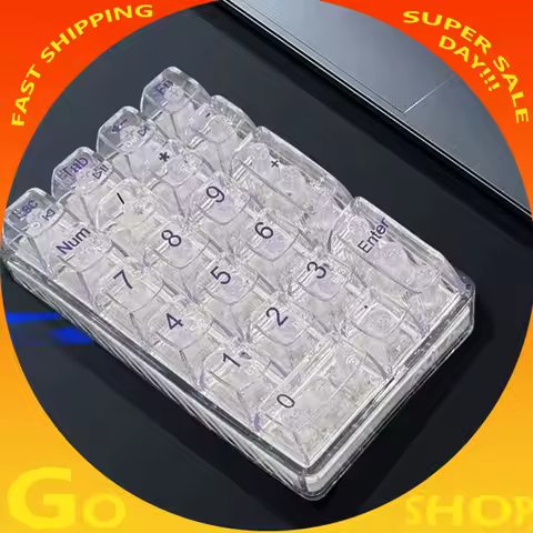 AULA F21 Transparent Shell NUMPAD Wireless Bluetooth Mechanical Keyboard Custom TRI-MODE Penetration Switch Body Numeric Keypad